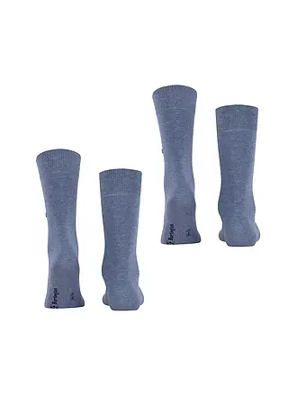 BURLINGTON | Chaussettes pour homme EVERYDAY, lot de 2, 40-46, bleu marine foncé | blau